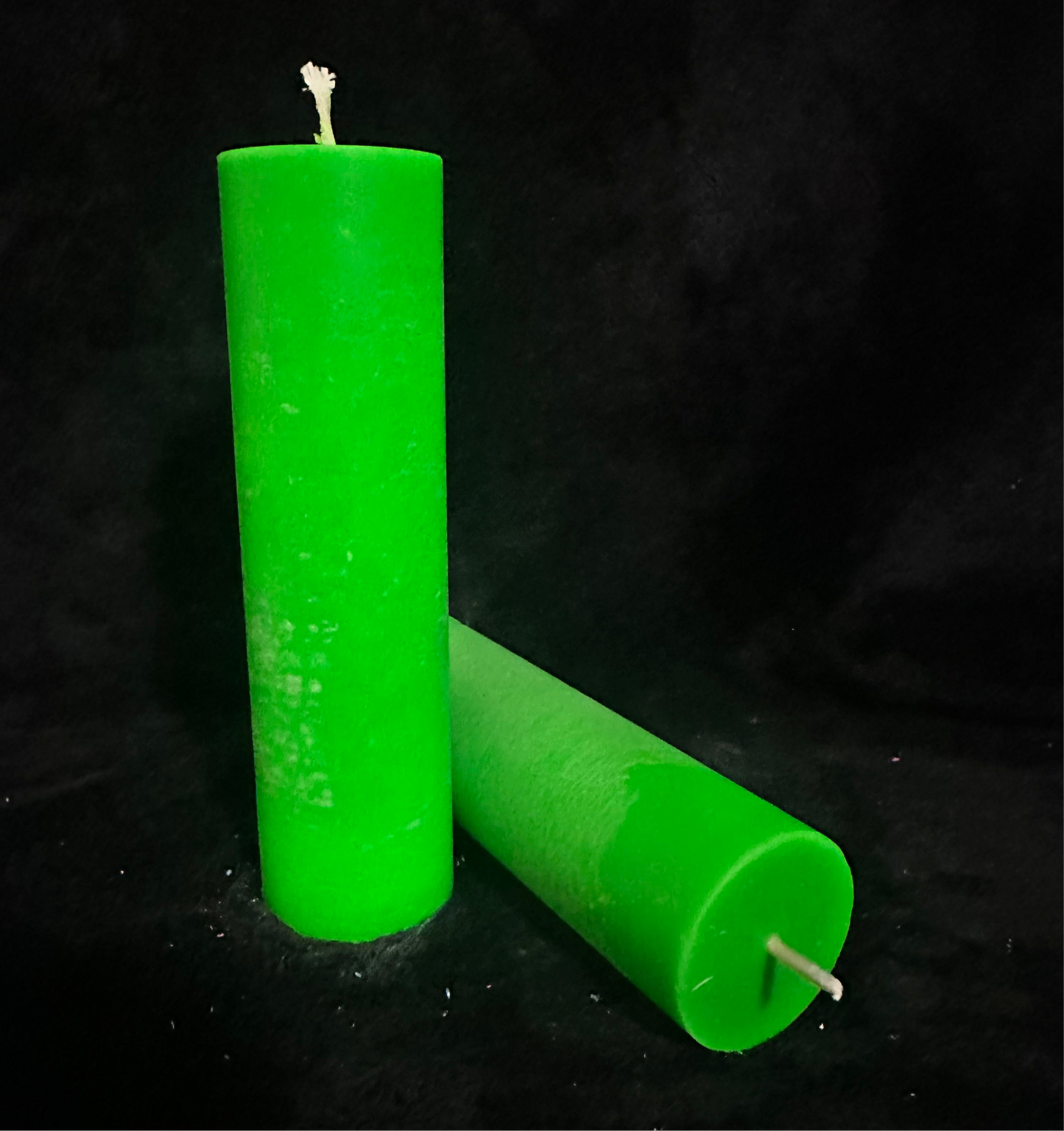 Green UV Reactive Paraffin Dripping Pillar Wax Play Candle