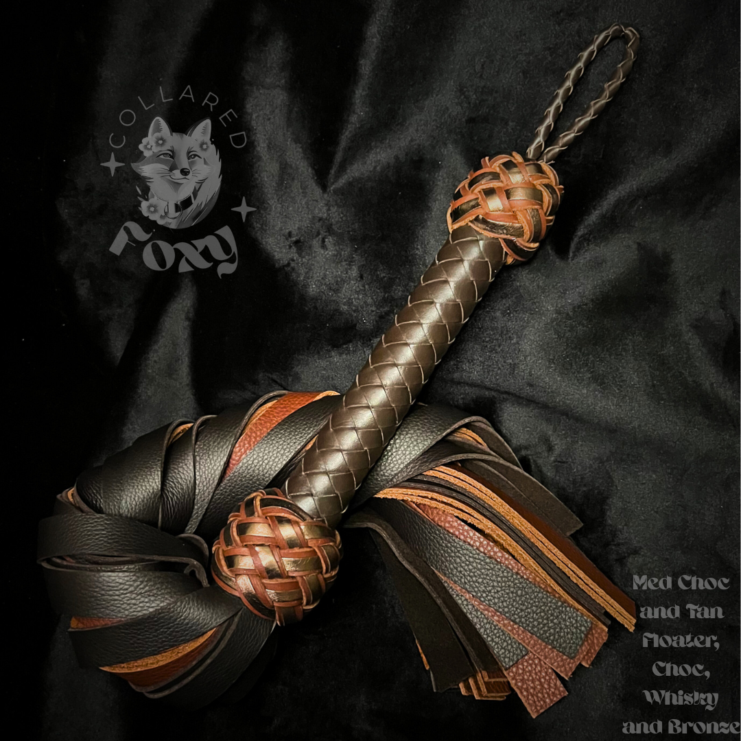 Medium Chocolate and Whisky Cowhide Flogger