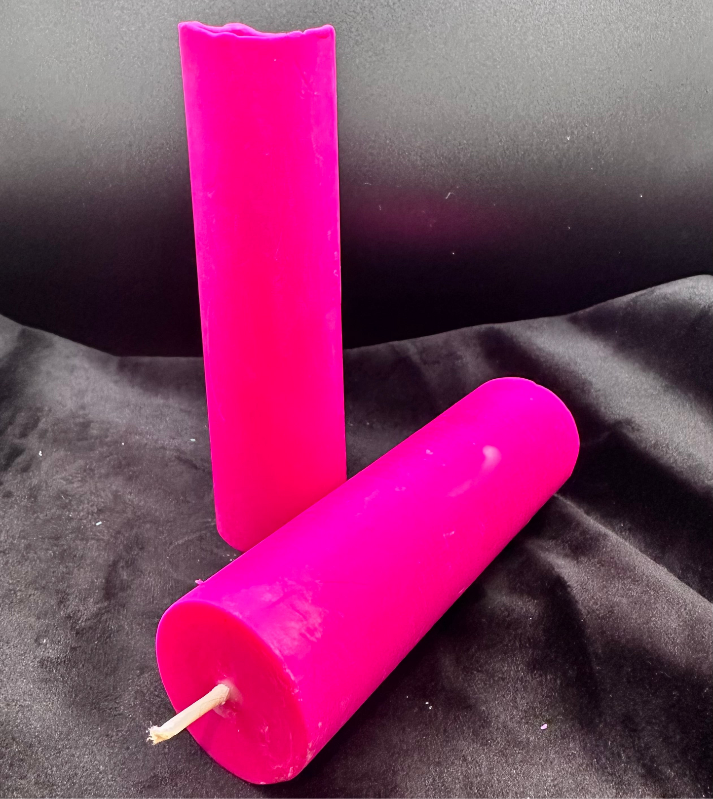 Pink UV Reactive Soy Pouring Pillar Wax Play Candle