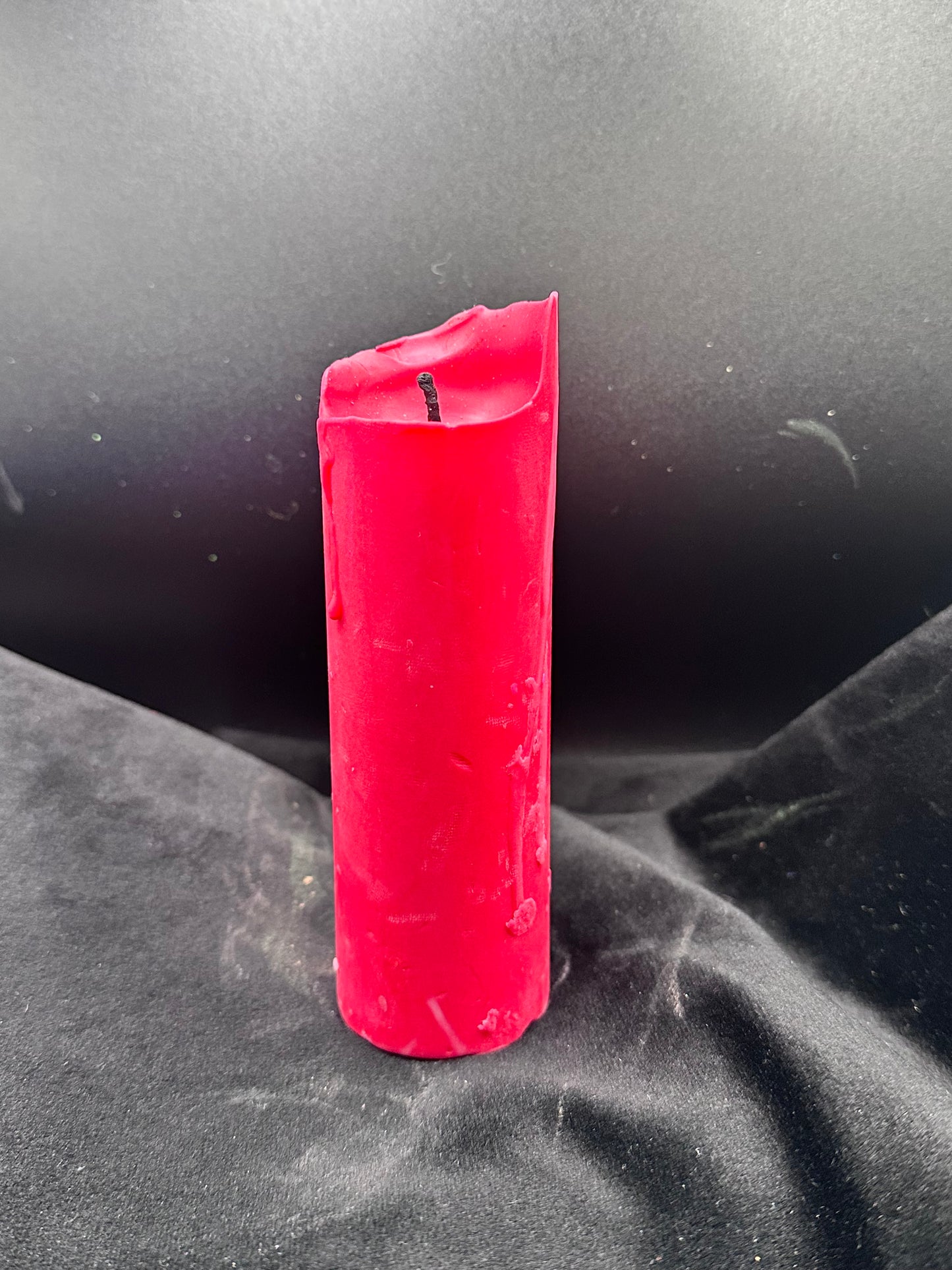 Red UV Reactive Pouring Soy Pillar Wax Play Candle