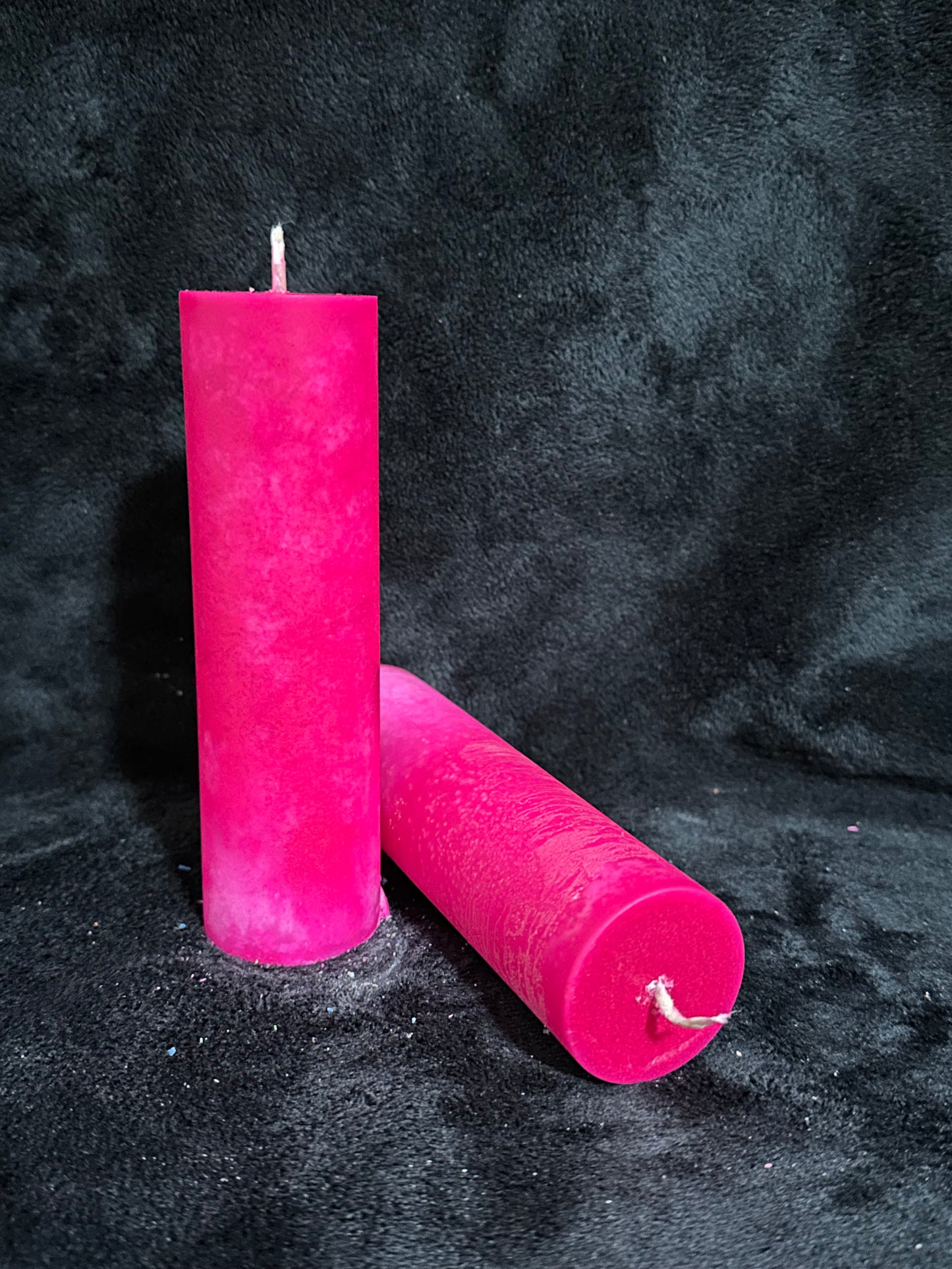 Pink UV Reactive Paraffin Dripping Pillar Wax Play Candle
