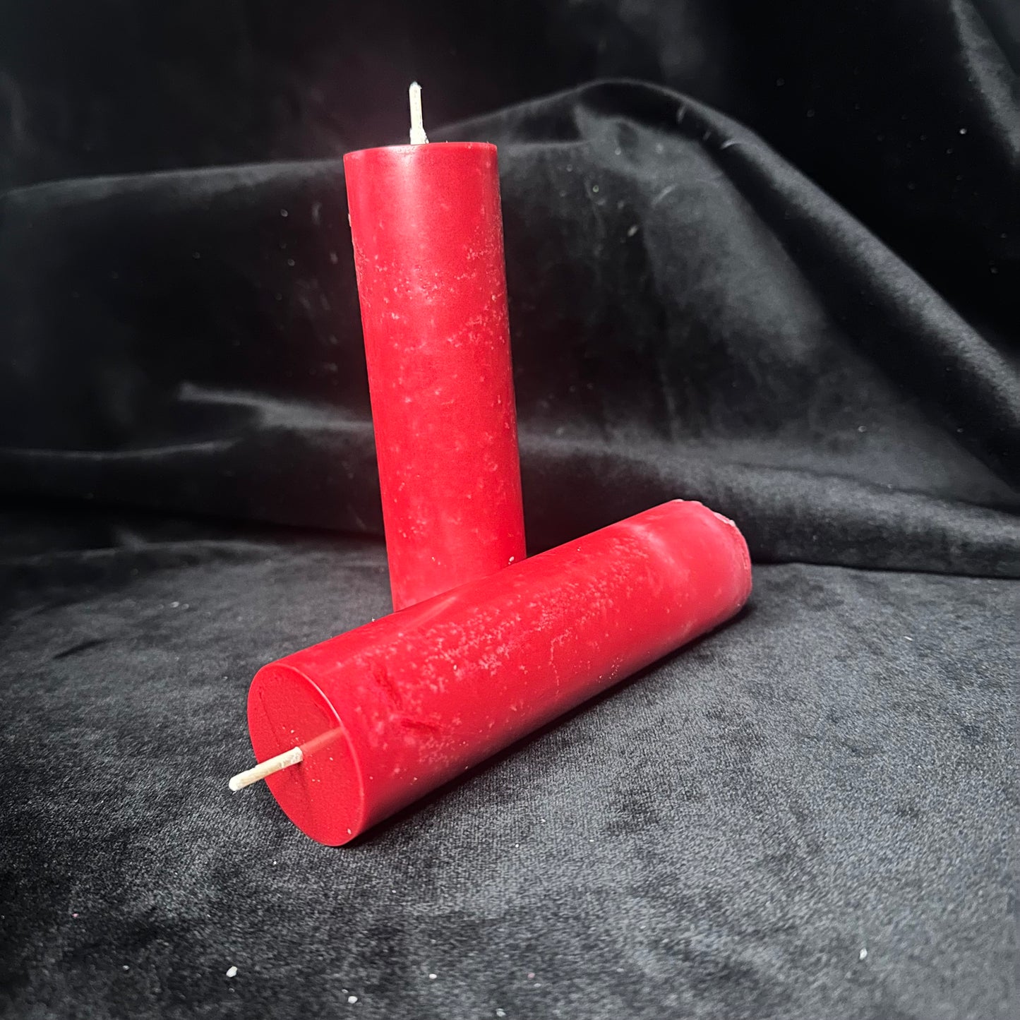 Red Shimmer Paraffin Dripping Pillar Wax Play Candle