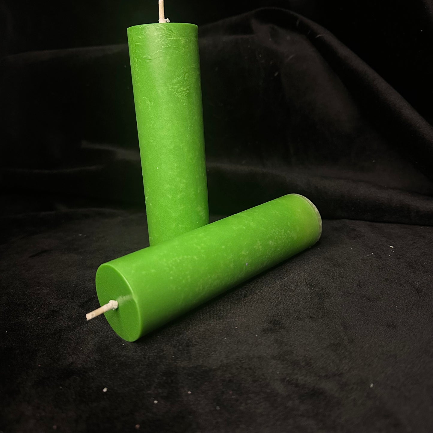 Green Apple Shimmer Paraffin Dripping Pillar Wax Play Candle