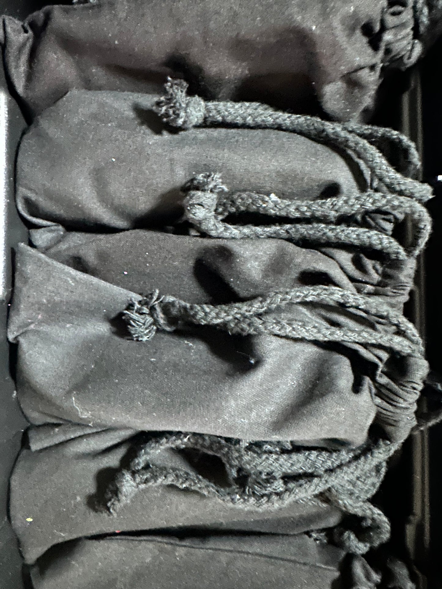 Black Canvas Drawstring Bag