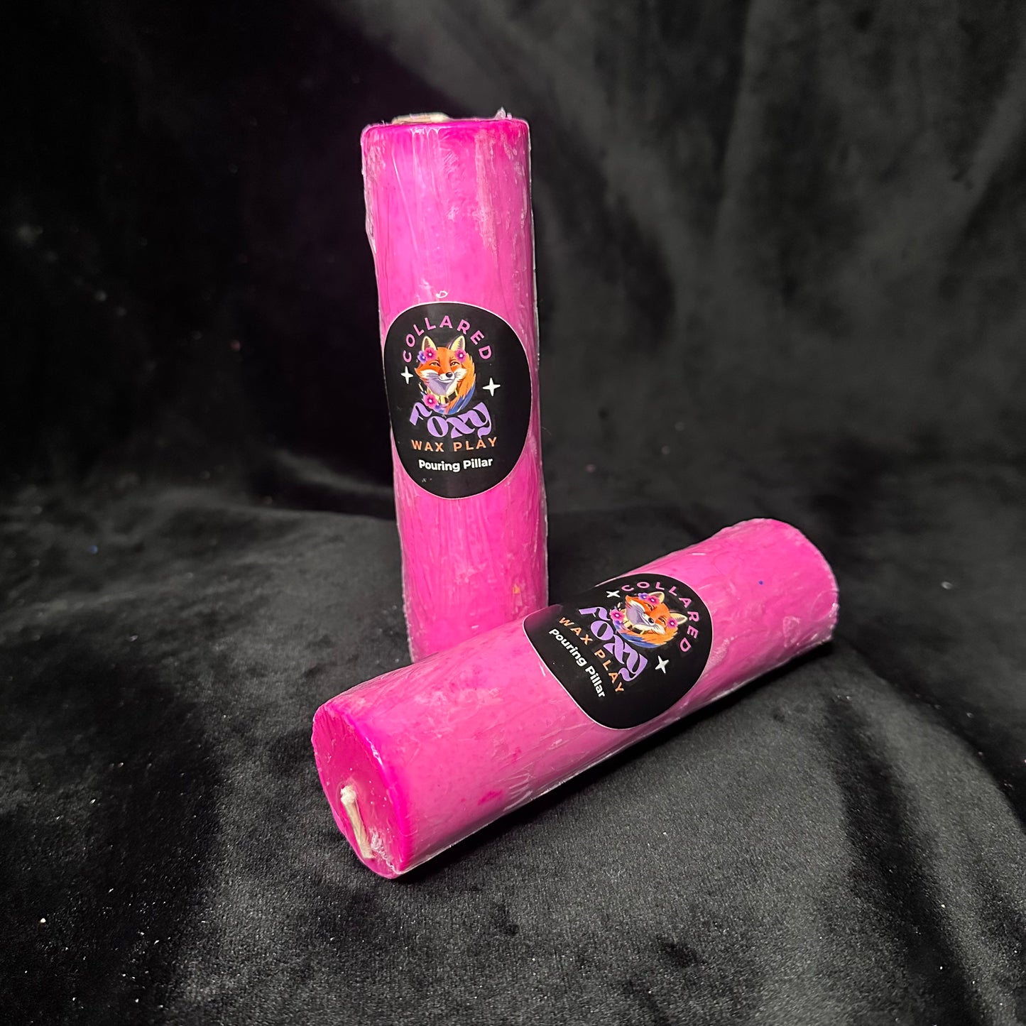 Pink UV Reactive Soy Pouring Pillar Wax Play Candle