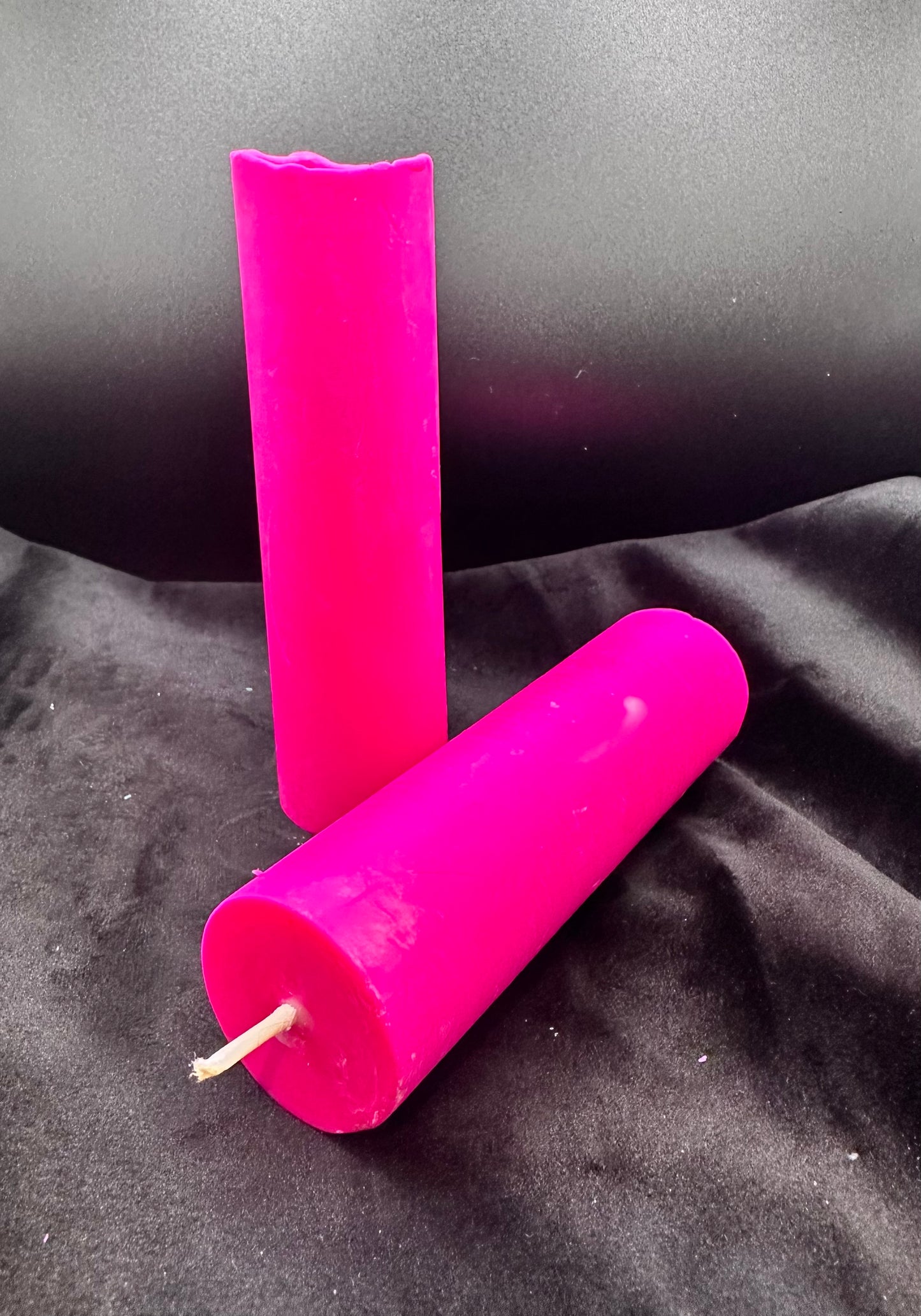 Pink UV Reactive Soy Pouring Pillar Wax Play Candle