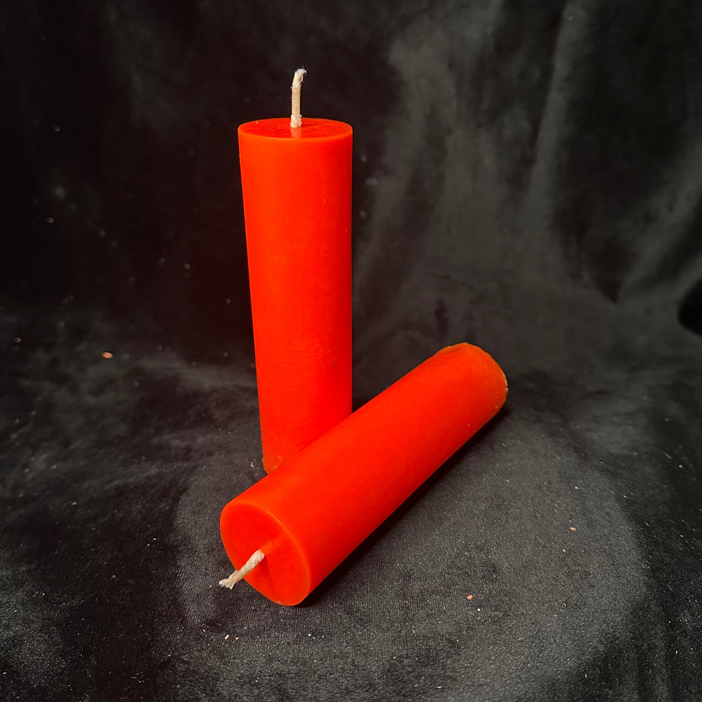 Orange UV Reactive Paraffin Dripping Pillar Wax Play Candle