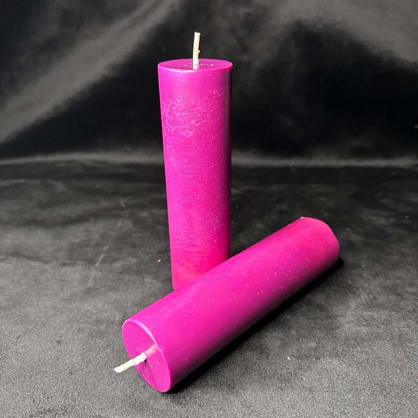Magenta Shimmer Paraffin Dripping Pillar Wax Play Candle