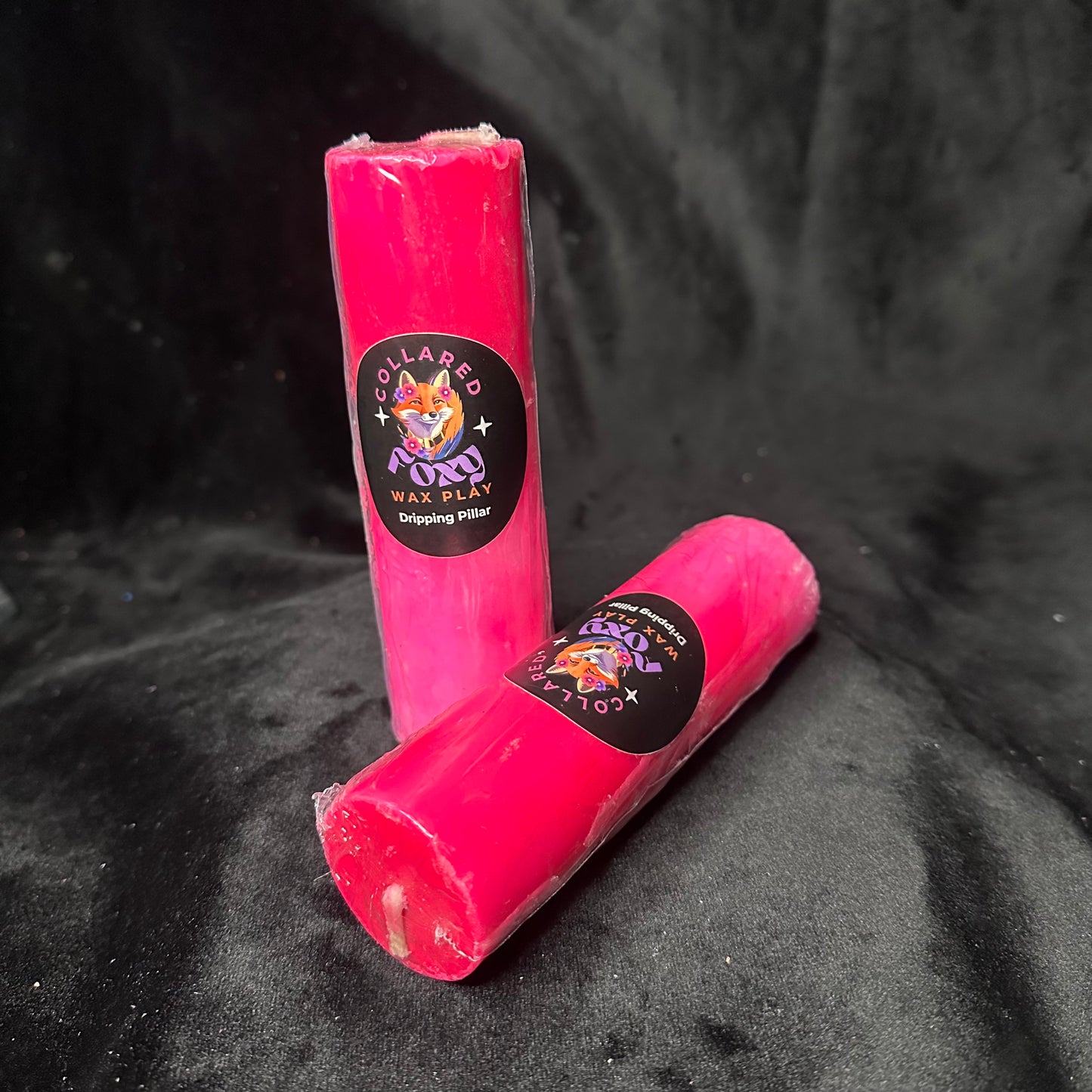 Pink UV Reactive Paraffin Dripping Pillar Wax Play Candle