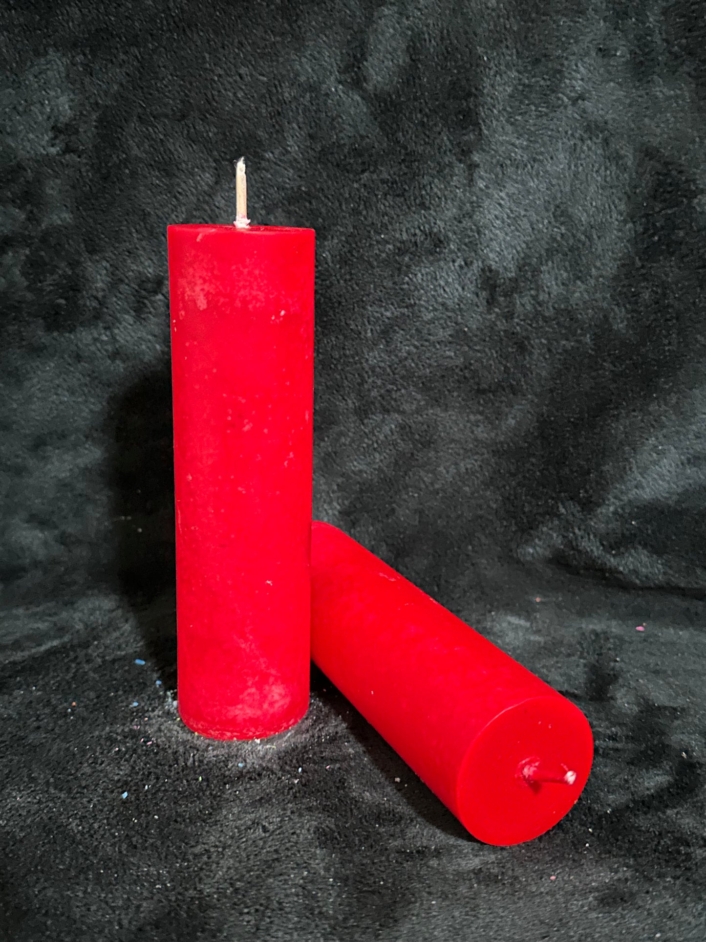 Red UV Reactive Paraffin Dripping Pillar Wax Play Candle