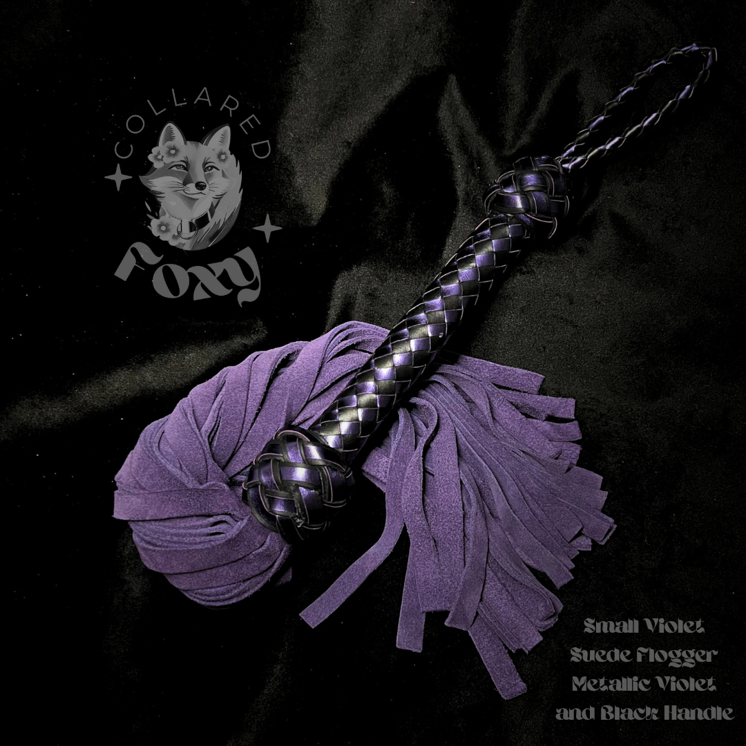 Small Violet Cowhide Suede Flogger