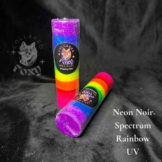 Neon Noir Spectrum rainbow UV wax play candle