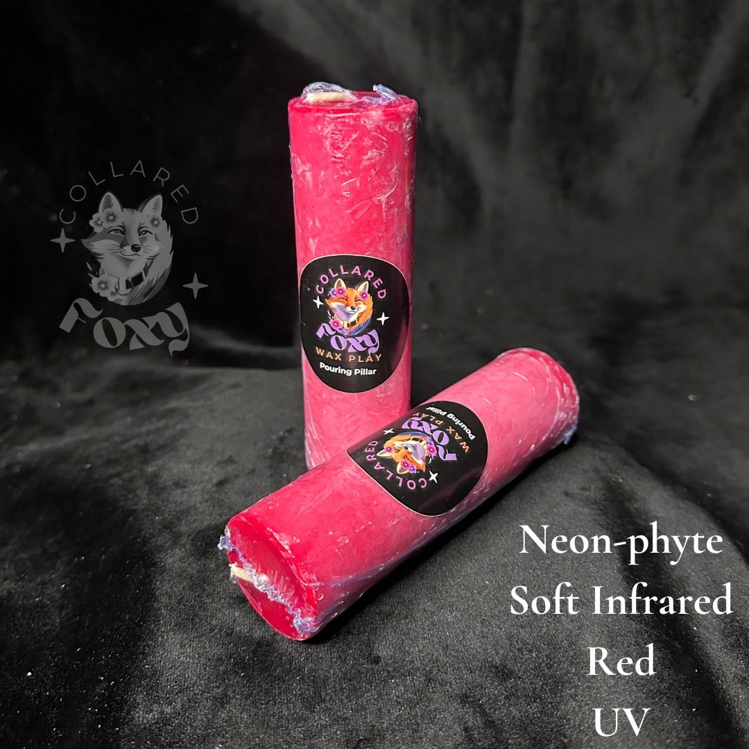 Neon-phyte Soft Infrared red UV wax play candle