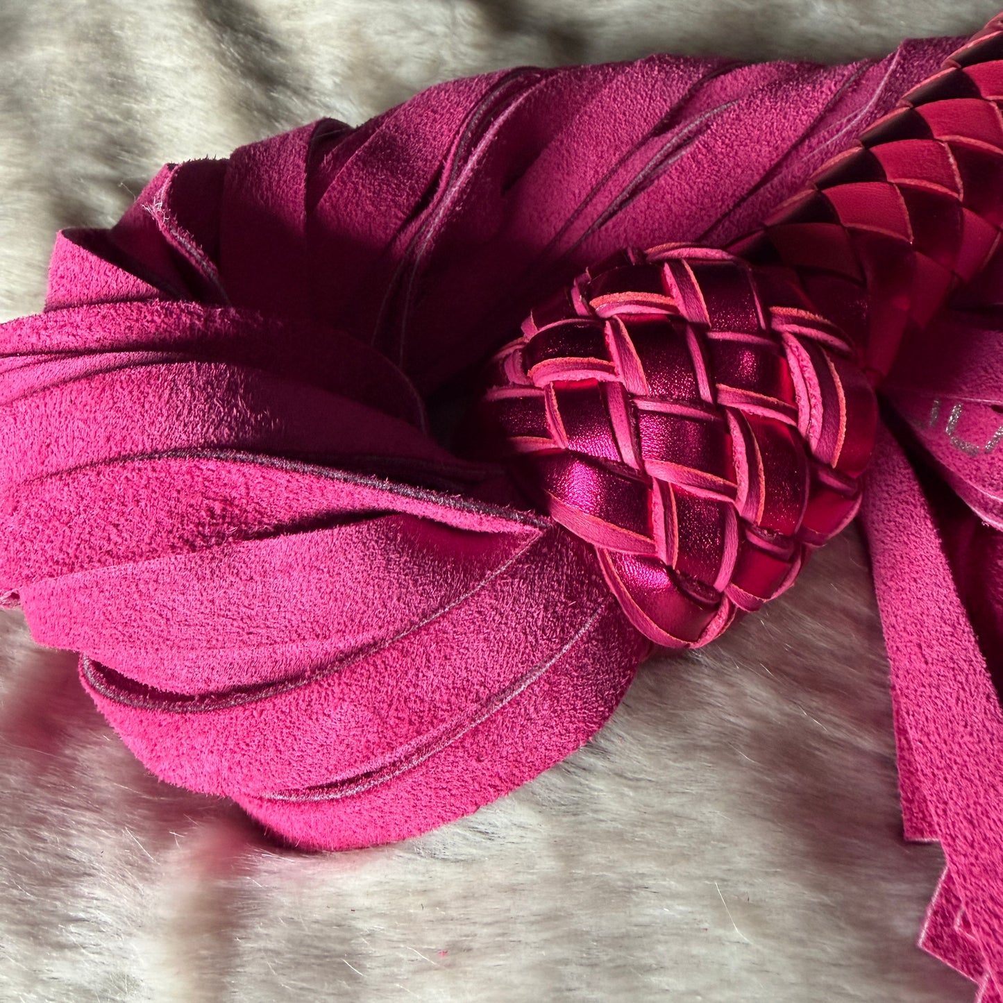Amaranth | Pink Cowhide Suede Flogger