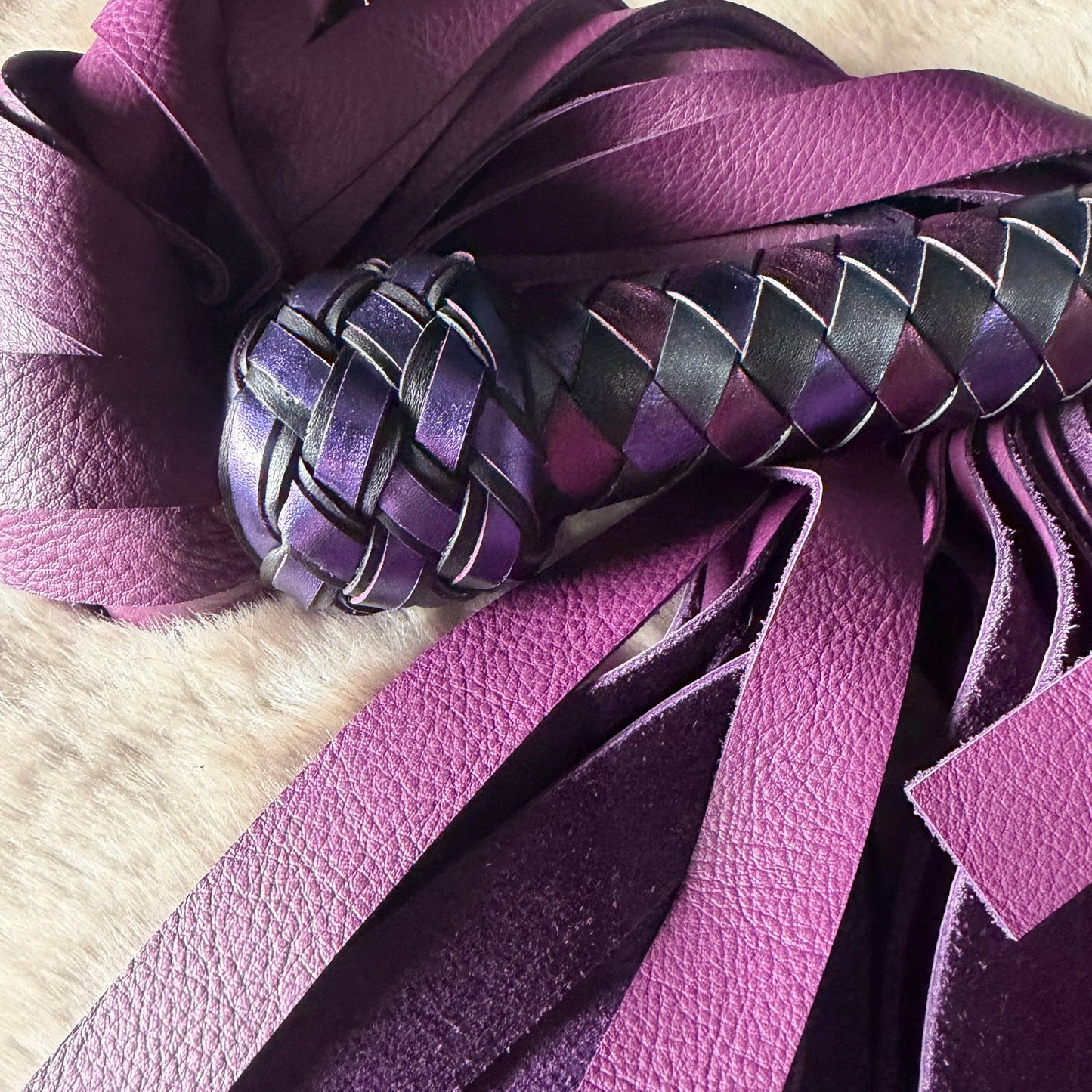 Nightshade | Plum Purple Cowhide Flogger