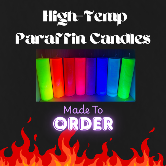 High Temp Paraffin Pillar Wax Play Candle - Made To Order