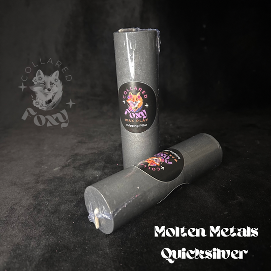 Molten Silver Paraffin Dripping Pillar Wax Play Candle