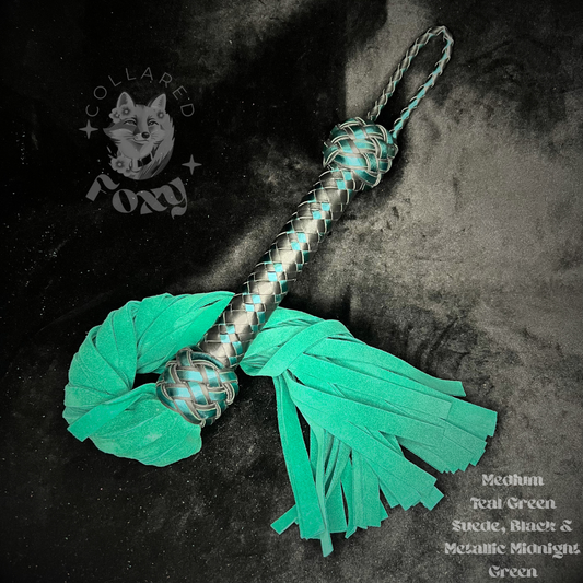 Medium Teal Green Suede Flogger