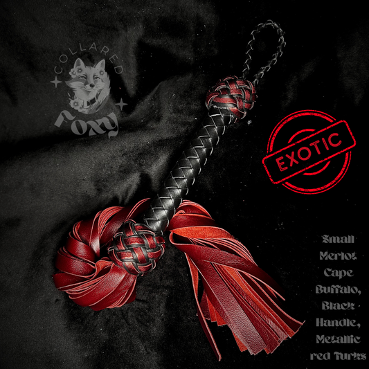 Small Merlot Red Cape Buffalo Flogger