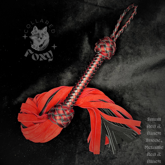 Small Red and Black Suede Flogger